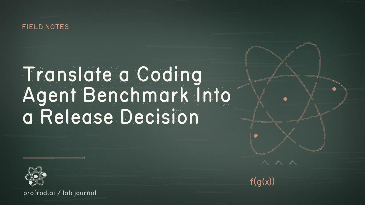Translate a Coding Agent Benchmark Into a Release Decision